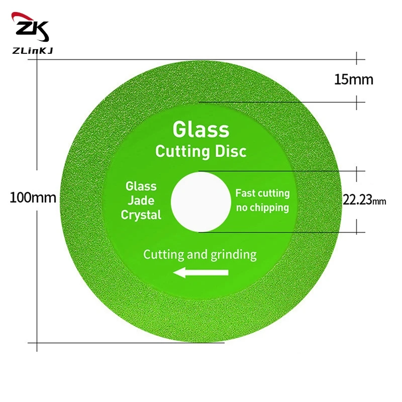 Glass Cutting Disc 22.23mm Inner Hole Diamond Saw Blade Polishing Grinding Disc For Ceramic Tile Jade Wine Bottle Glass Cutter