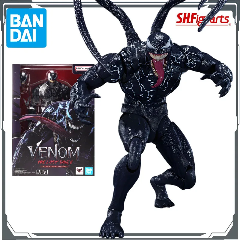 

BANDAI оригинальный фильм S.H.Figuarts Venom 2, аниме-фигурки Venom, игрушки для мальчиков, Рождественский подарок, Коллекционная модель, украшения