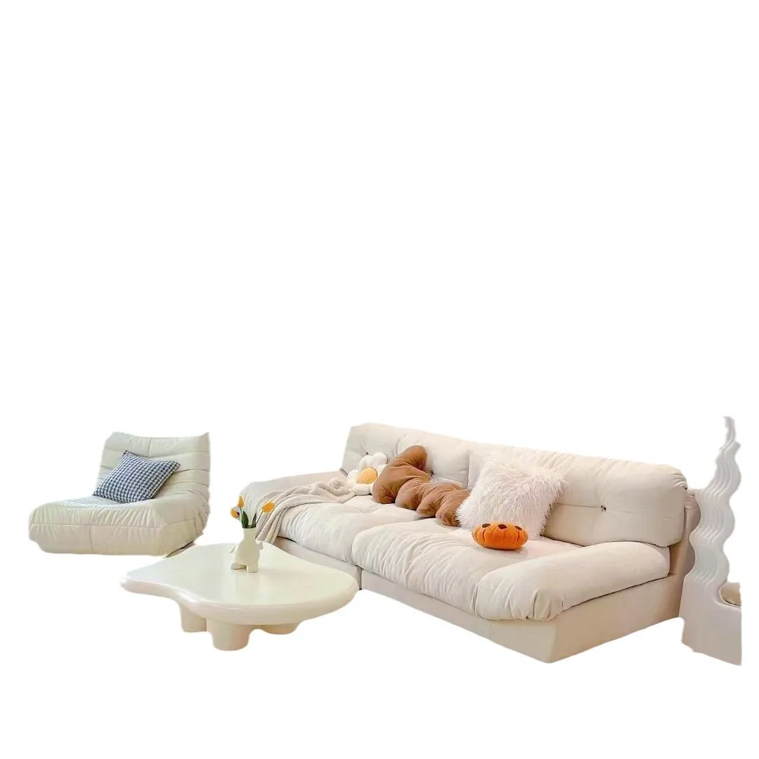 

Cloud sofa modern simple living room small apartment technology cloth sofa cream wind fabric sofa