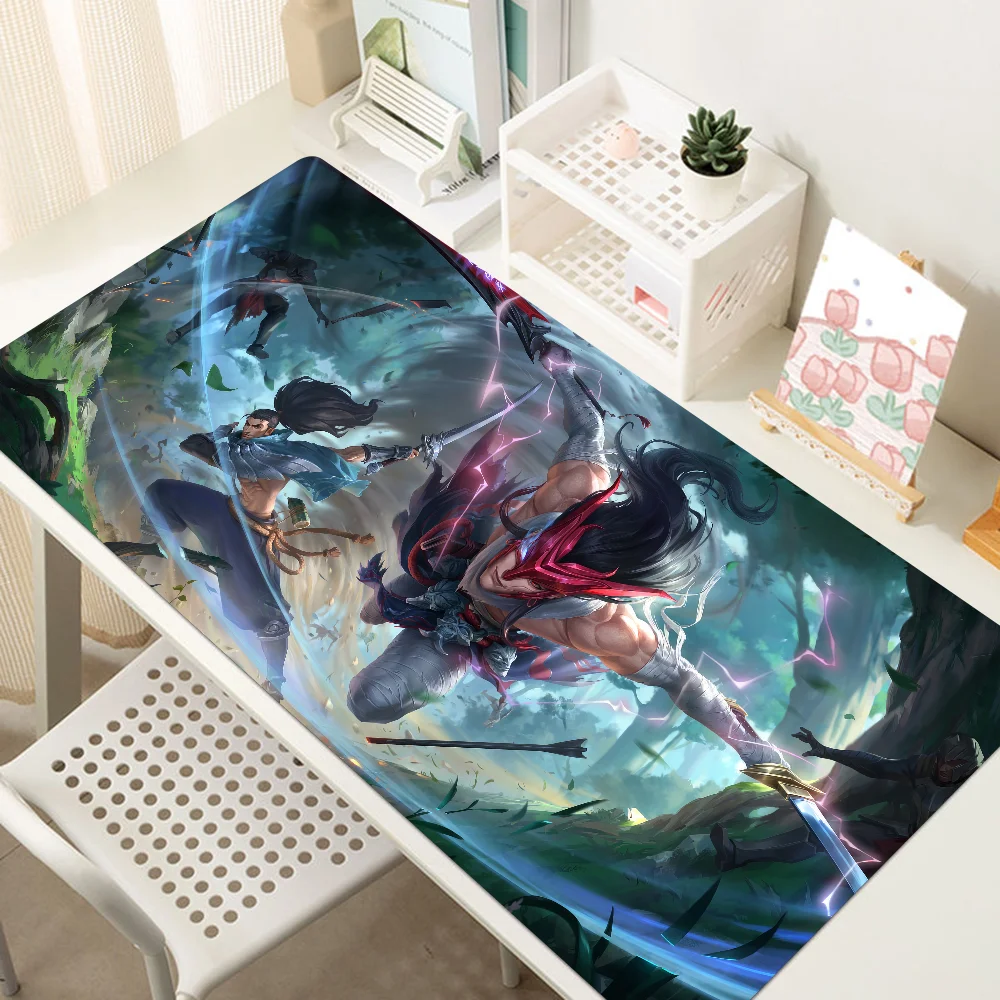 Game League Of Legends Yasuo Mousepad Large Gaming Mouse Pad LockEdge Thickened Computer Keyboard Table Desk Mat