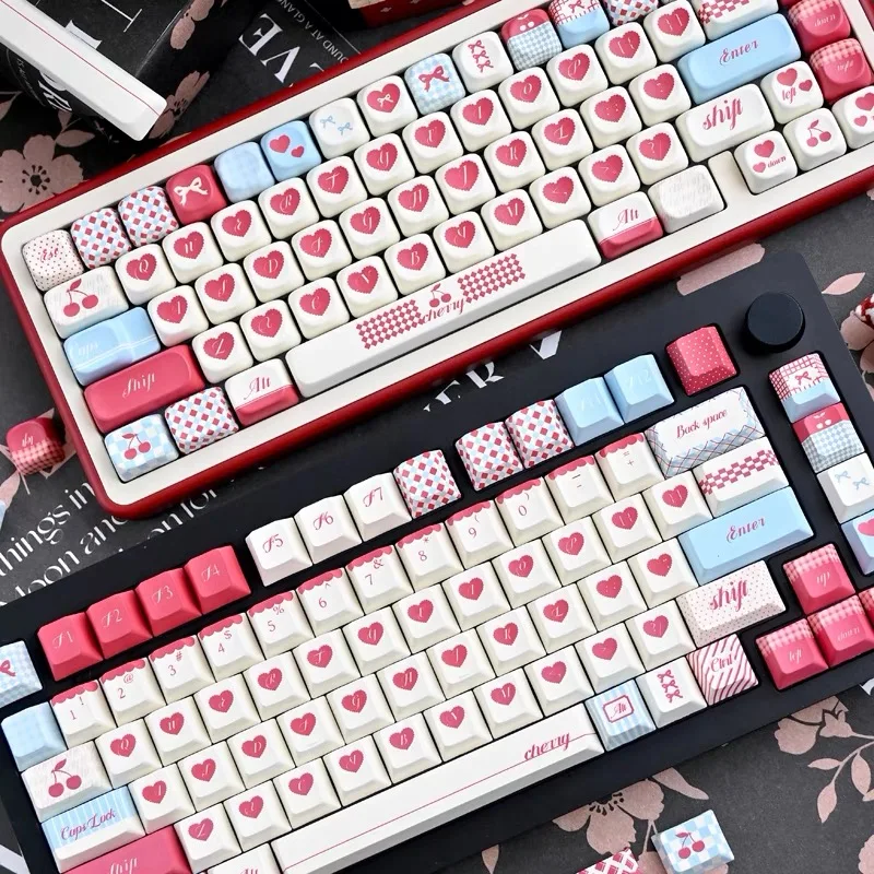 MOA Keycap A Set Keys customization Gift Cute PBT Keycaps moa/chreey Cute Key Cap Dye-Sub Mechanical Keyboard Keycap MX Switch