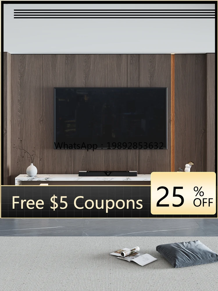 

LYY Full Rock Slab TV Cabinet Living Room Coffee Table Home TV Cabinet Floor Storage Organizer