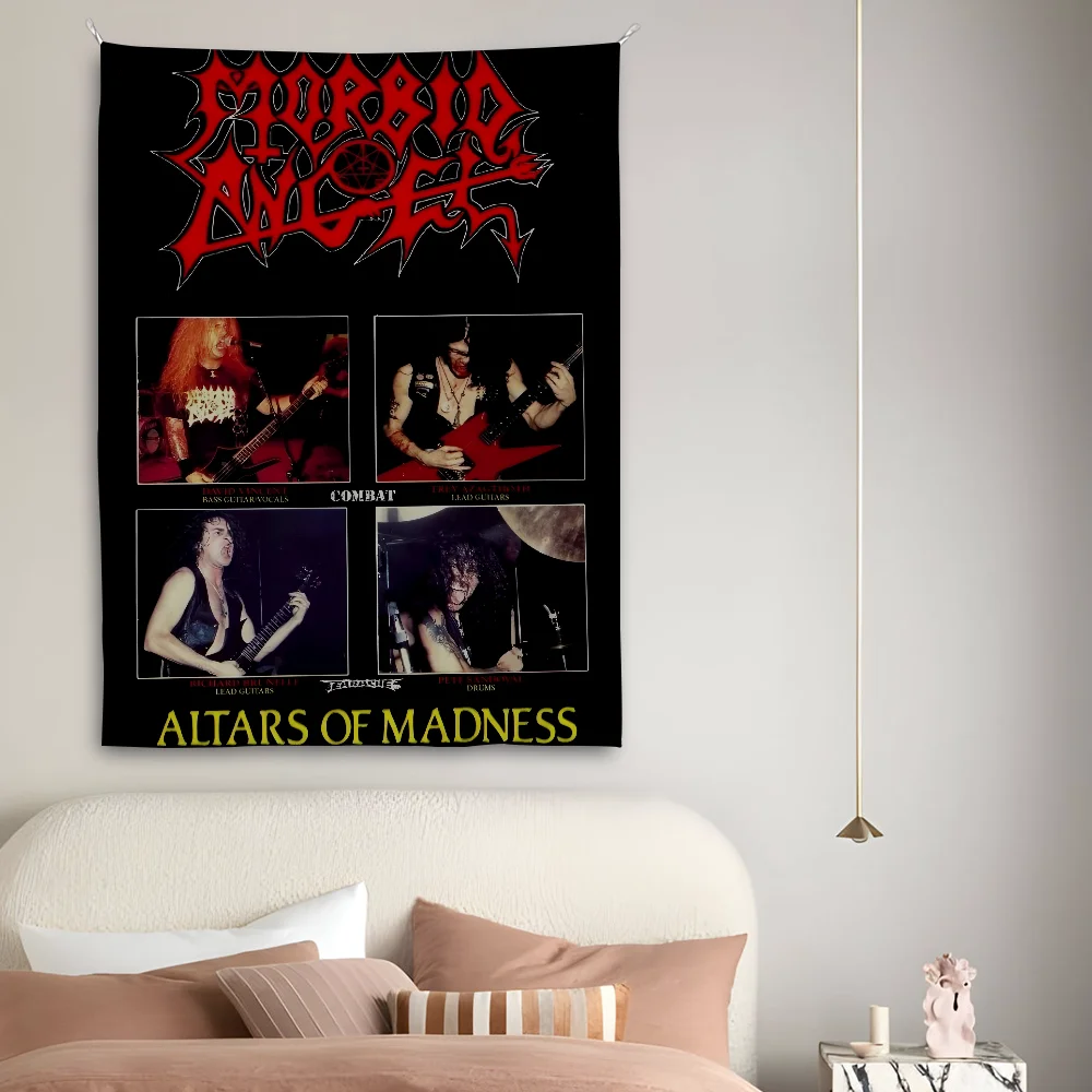 M-Morbid Angels Heavy Rock Band Tapestry Bedroom Living Bar Garden Outdoor Microfiber Festival Decoration Background Art Banner - Image 3