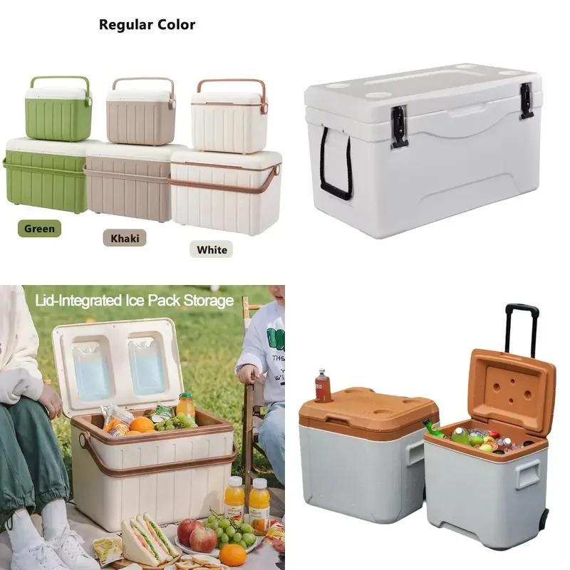 Portable Stainless Steel Cooler 8L-48L Long Ice Retention Up to 20 Days for Camping Fishing