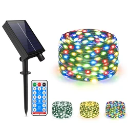 100M/50M/30M/20M/10M Outdoor Solar LED Light String Xmas Holiday Party Festoon Street  Yard Wedding Garland Ambinet Decoration