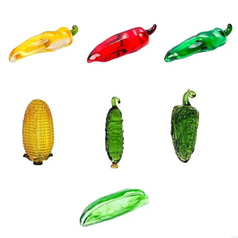 Kitchen Counter Crystal Produce Figurine for Shelf Display, Desk Placement and Dining Area Home Display Daily Use B03E