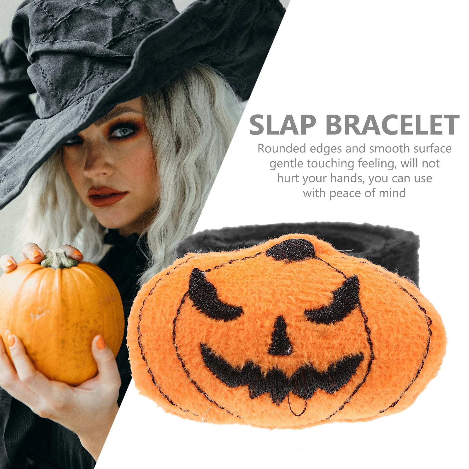 

Браслет с тыквой, компактный, легкий, гладкий, с закругленными краями, браслет на Хэллоуин, подарок на вечеринку, фестиваль для взрослых, ляпас