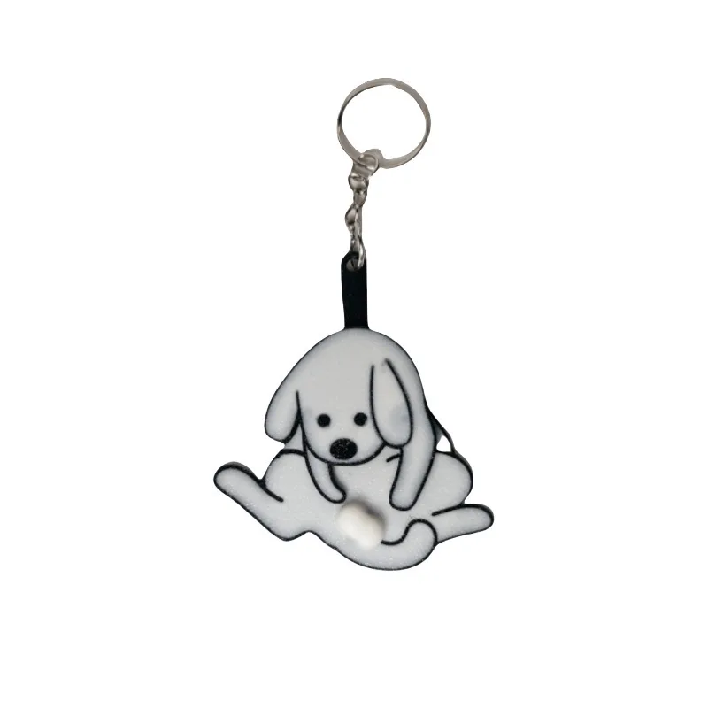 Cute Play Dog Cute Funny Creative Rotatable Trick or Treating Dog Car Keychain Bag Accessories Pendant Gift Cute Keychain