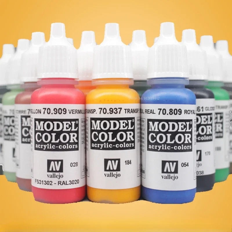 17ml/bottle Model Coloring Hand Smear Eco-friendly Water-based Paint DIY Handmade Motorcycle/boat/action Figure Coloring Pigment