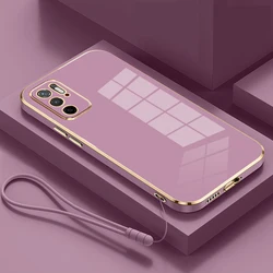 For Redmi Note 10 5G Case Luxury Square Plating Redmi Note11SE Phone Case note10T ShockProof Soft TPU Silicone Back Cover Fundas