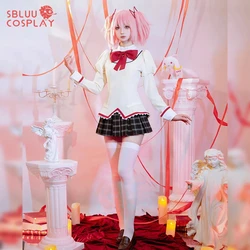 SBluuCosplay Tomoe Mami  Sakura Kyouko Miki Sayaka Akemi Homura Kaname Madoka Cosplay Costume School Uniform Halloween Outfit