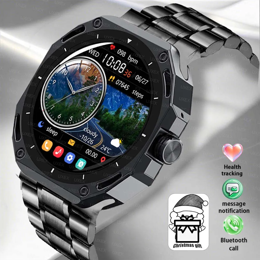 Men Business Smart Watch 1.53 HD Always On Display Bluetooth Call Custom Photo 3D UI Women Christmas Gift Watches Outdoors
