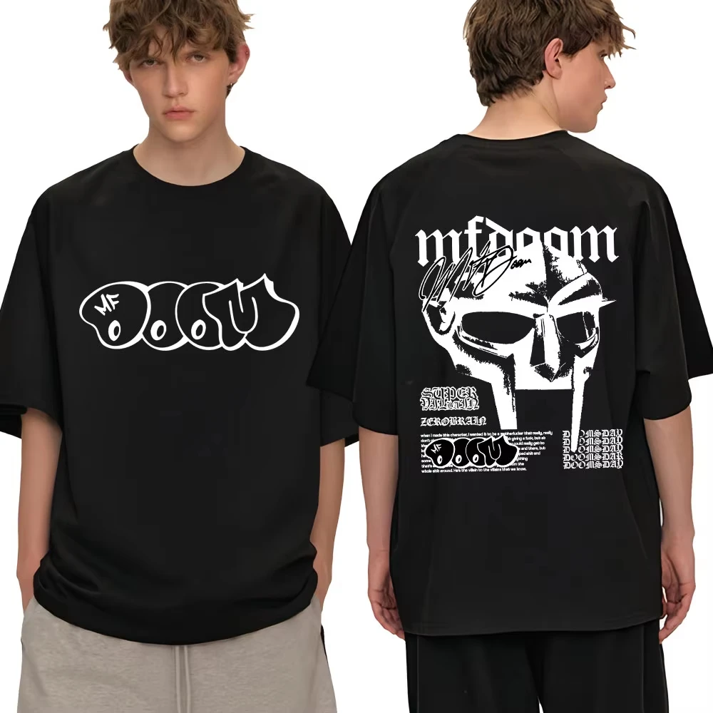 

Rapper Mf Doom T Shirt Madvillainy Metal Music Album Men's Women T-shirt Punk Vintage Oversized Cotton T Shirts Gifts Streetwear