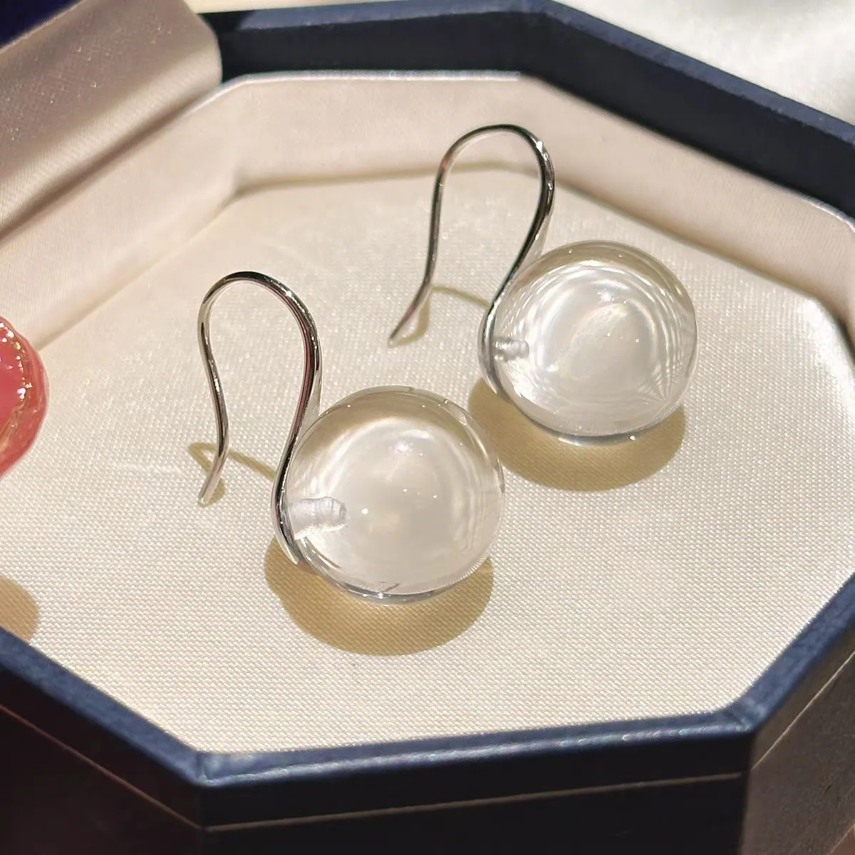 

Sam Panda 925 Sterling Silver White Quartz Earrings for Women Ear Pendant Clear Versatile Luxury Jewelry Gift Dropshipping