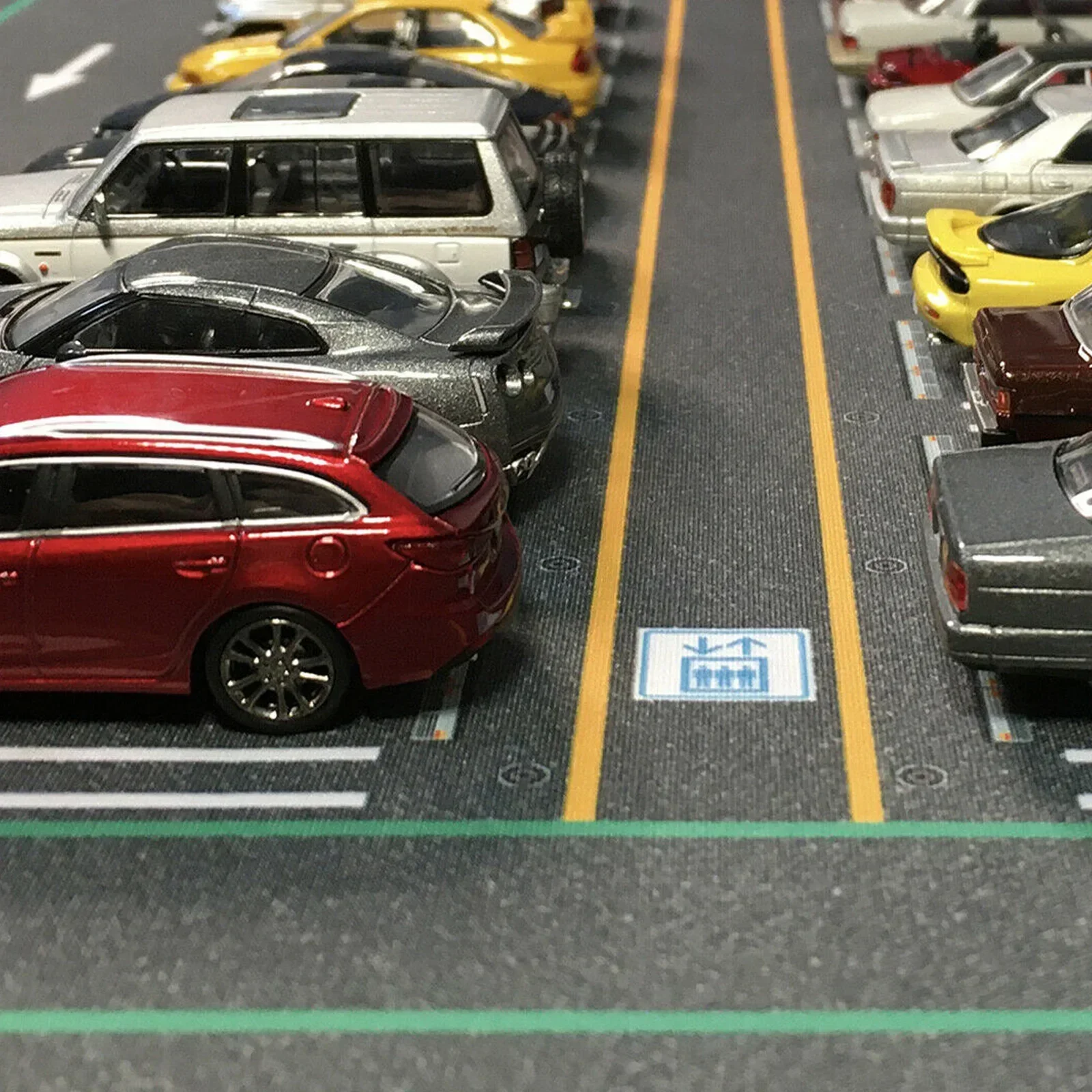 New Diorama 1/64 Parking Lot Mat Model Car Scene Display Large Garage Toy for car model Mouse Pad Xmas gifts for children