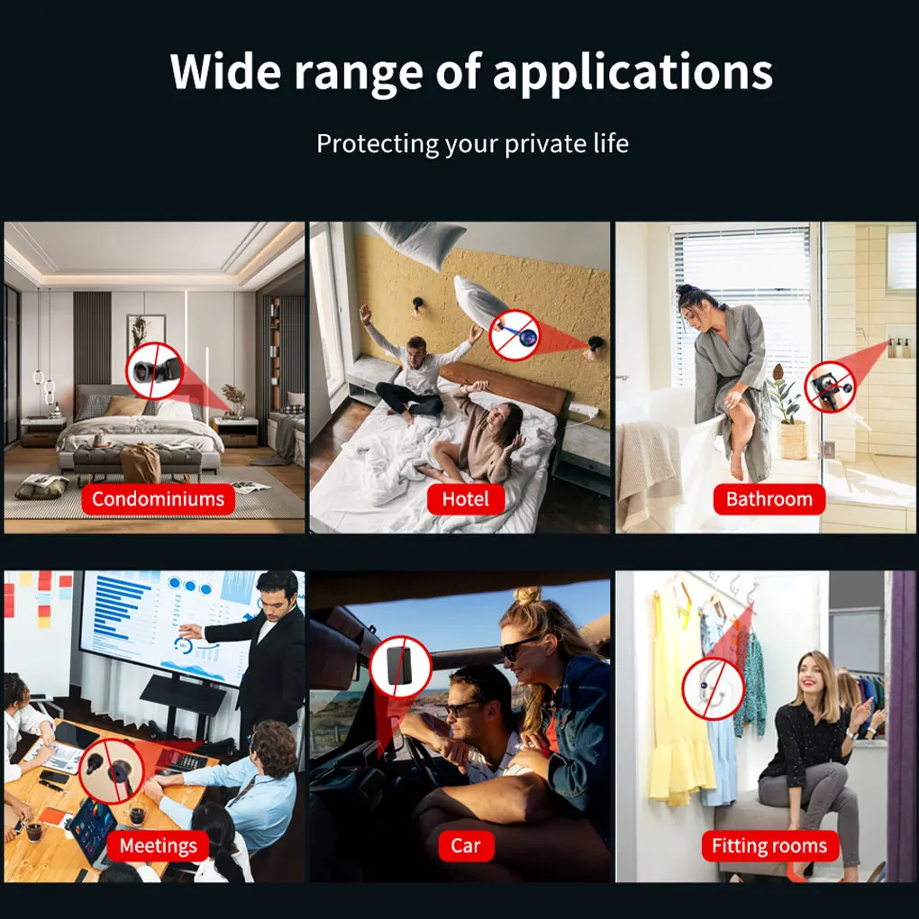 Беспроводной детектор камеры обнаружения для простого инструмента, перезаряжаемая батарея, ABS, конфиденциальность