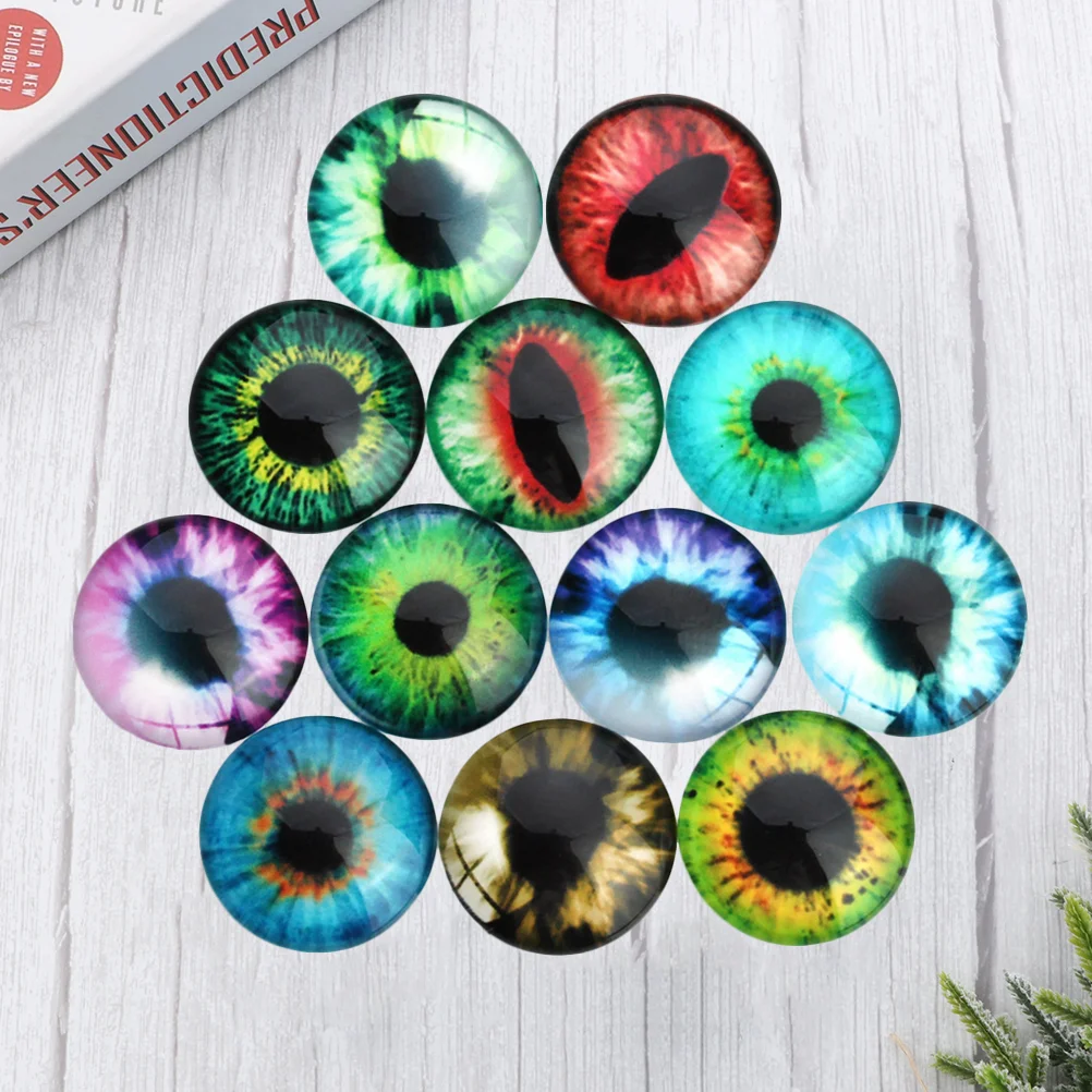 100Pcs 8mm Simulation Animal Eyes Self-adhesive Style Plastic Eye for DIY Toy Scrapbooking Crafts Projects