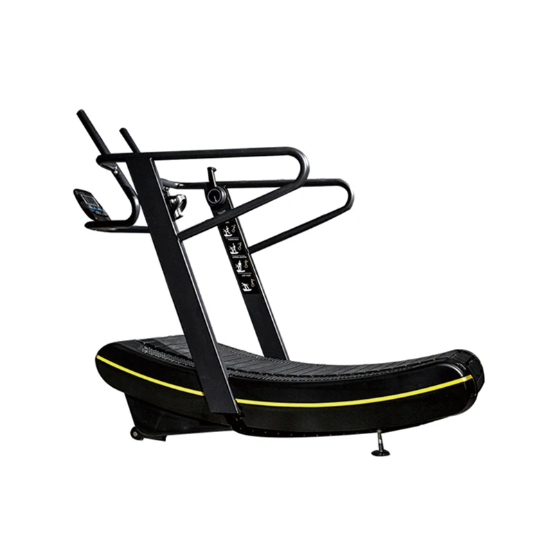 Factory gym fitness self generating running machine assault air runner  commercial curved treadmill with resistance