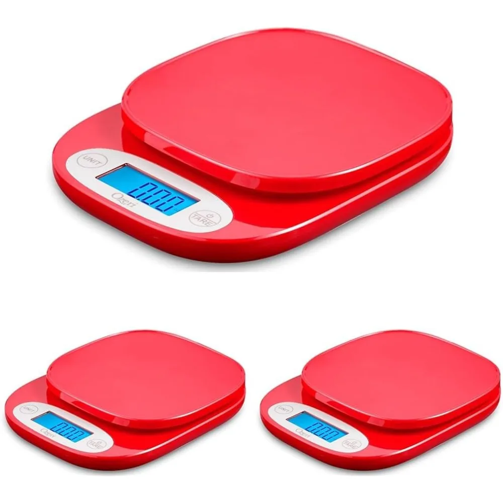 

Кухонные весы с точностью 0,5 г, красные, в упаковке 3 шт.