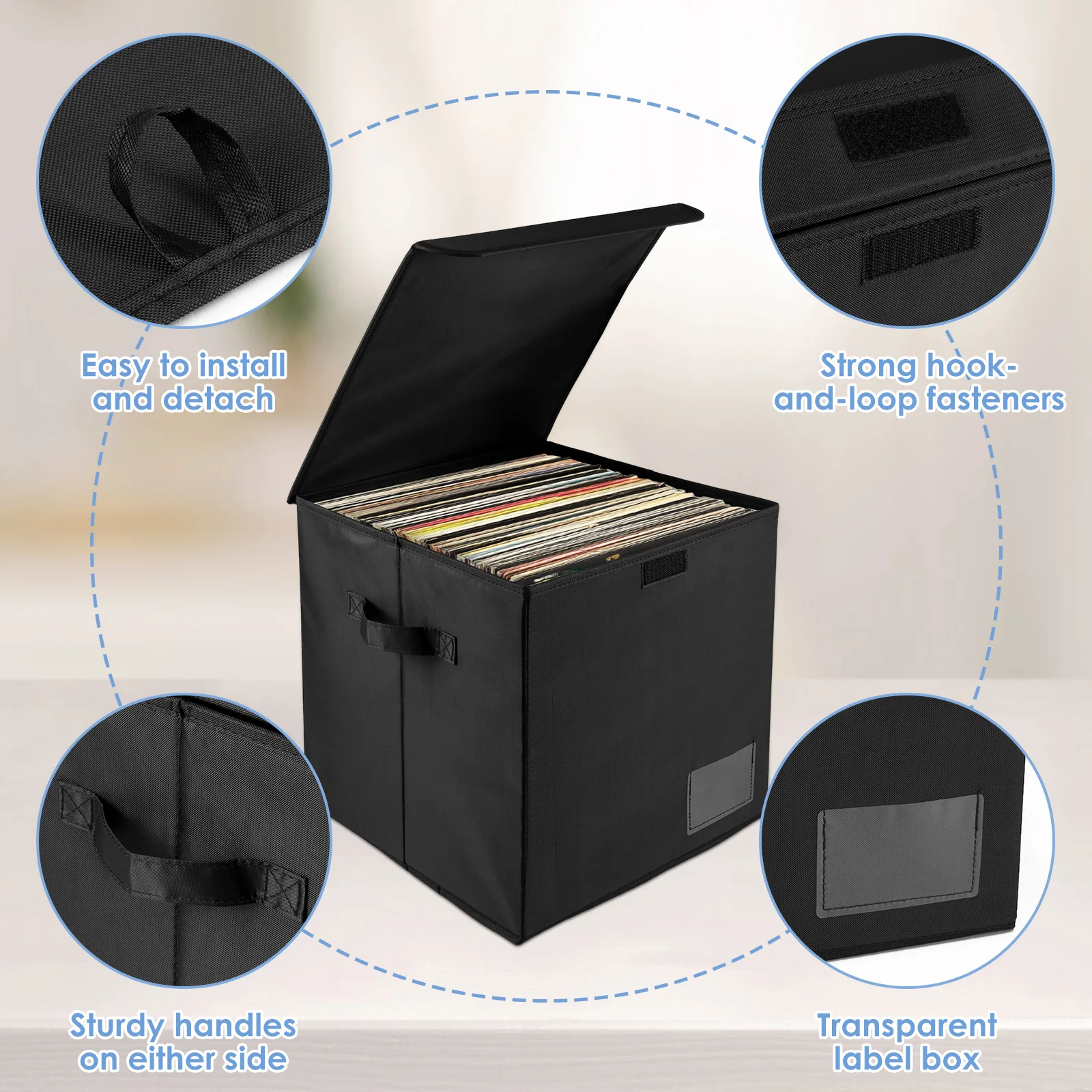 صندوق تخزين أسطوانات الفينيل ق - مراجعة Sewing Label وسعره