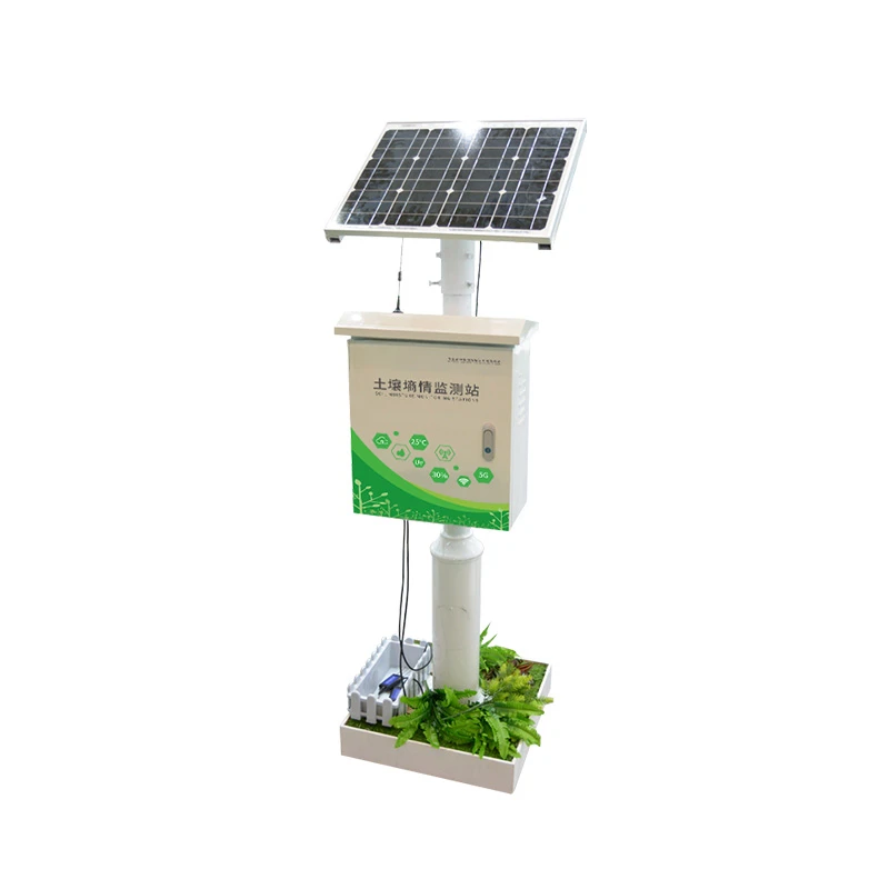 Soil moisture monitoring station, agricultural greenhouse pH, temperature, humidity, acidity, and alkalinity multi-laye