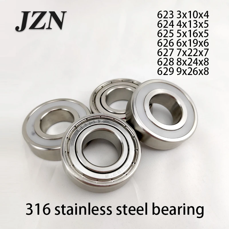 1pcs 316 Stainless Steel Bearing 623 624 625 626 627 628 629 2RS Corrosion Resistant High-Precision Bearing 603 604 605 606 607