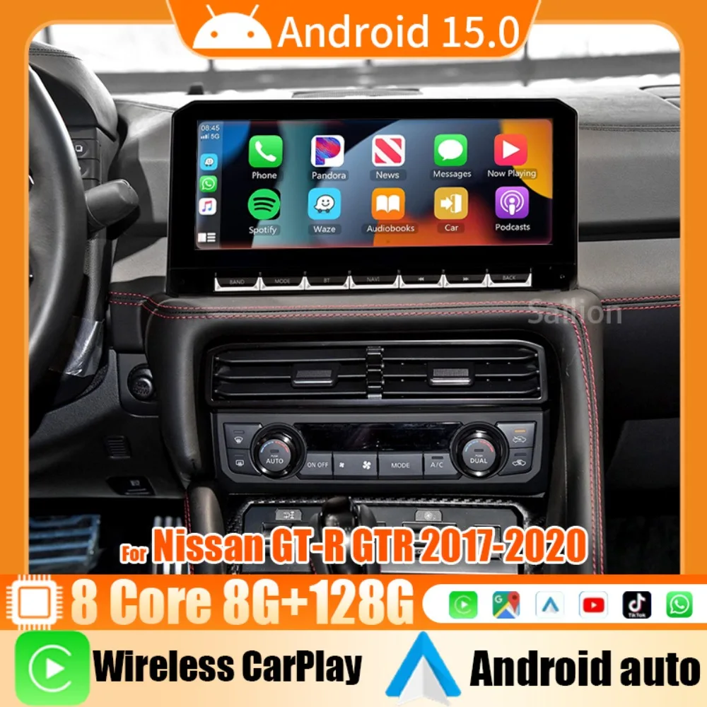 

Android15 12.3 Inch Car Screen For Nissan GT-R GTR 2017-2020 Multimedia Video Player Car Stereo Bluetooth GPS Navigation Carplay
