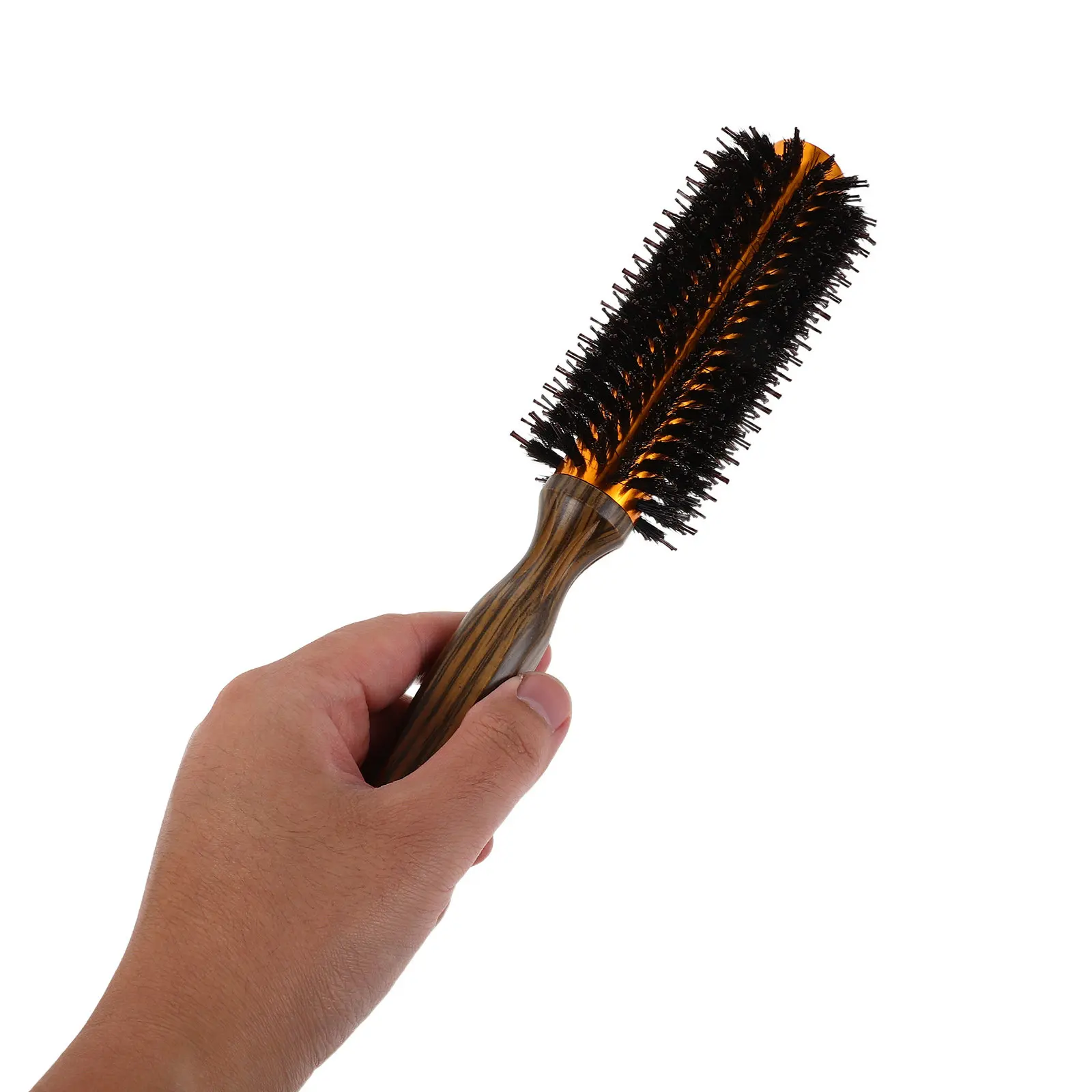 

2Pcs Round High Temperature Curling Roll Comb Heat Resistant Wooden Handle Hair Brush for Blow Drying Styling Thick Curly Hair