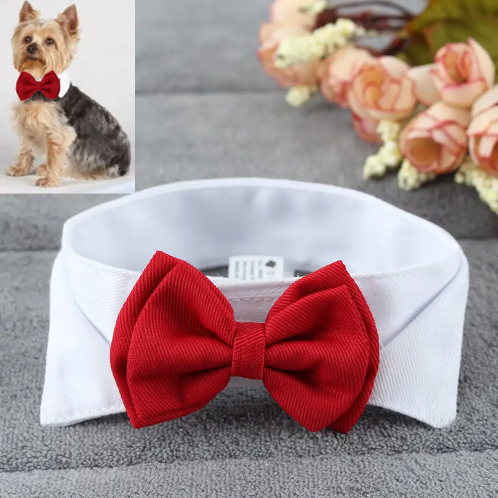 Pajarita ajustable para mascotas, Collar para cachorros, accesorios de decoración de boda y vacaciones, 1 unidad