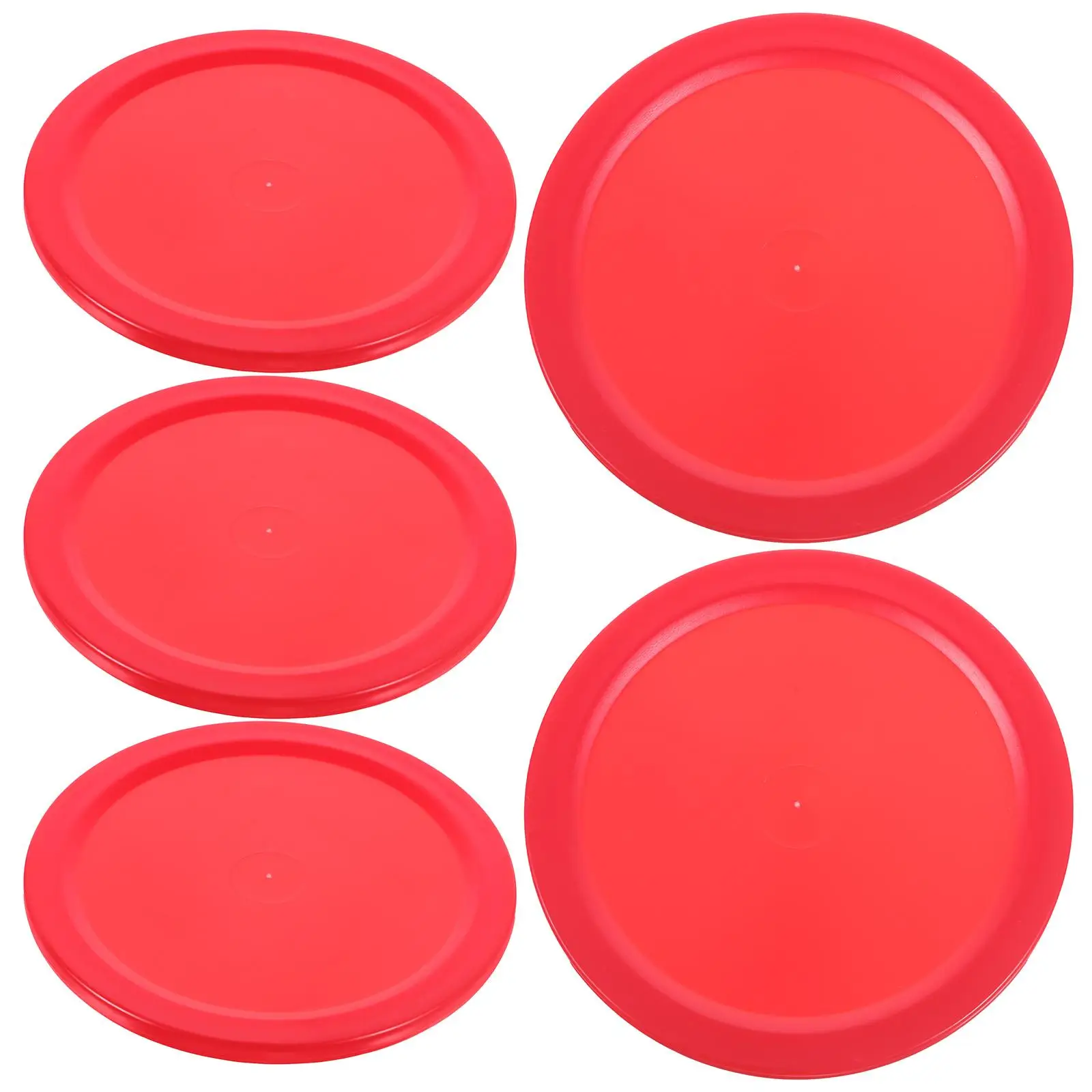 

10 Red 64mm Ice Hockey Plastic Game Table Accessories Air Hockey Supplies Mini Indoor Fun Entertainment