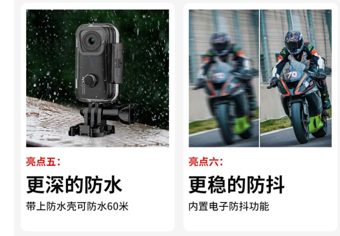 

G10 Multi-function Sports thumb Camera 4K HD 360 panoramic helmet camera