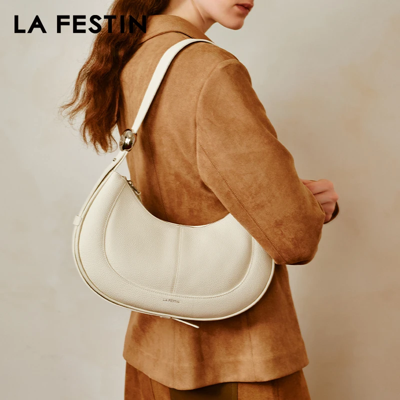 LA FESTIN Original Shoulder Bags Women\'s bag 2024 Crescent Bag Tote Bag Large Capacity Leather Bag ﻿Luxury Bag Crossbody Bag