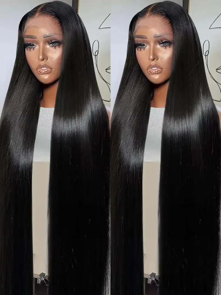 18 to 40 inch Straight 13x6 Hd Lace Front Wigs Human Hair Pre Plucked 180% Density 13x4 Lace Frontal Wig Straight Human Hair Wig