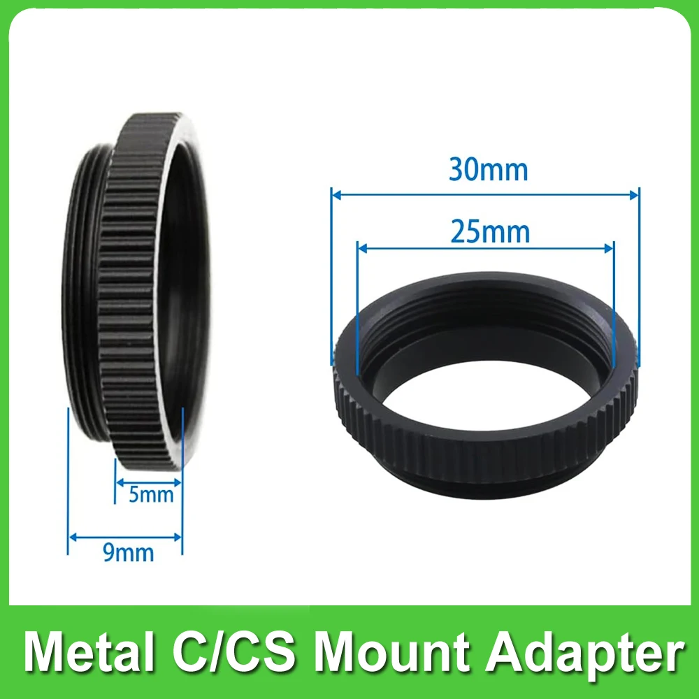 C-MOUNT 5mm Extension Adapter Black Metal C-CS Mount Adaptor Spacer Ring For CCTV Camera Microscope camera Accessories