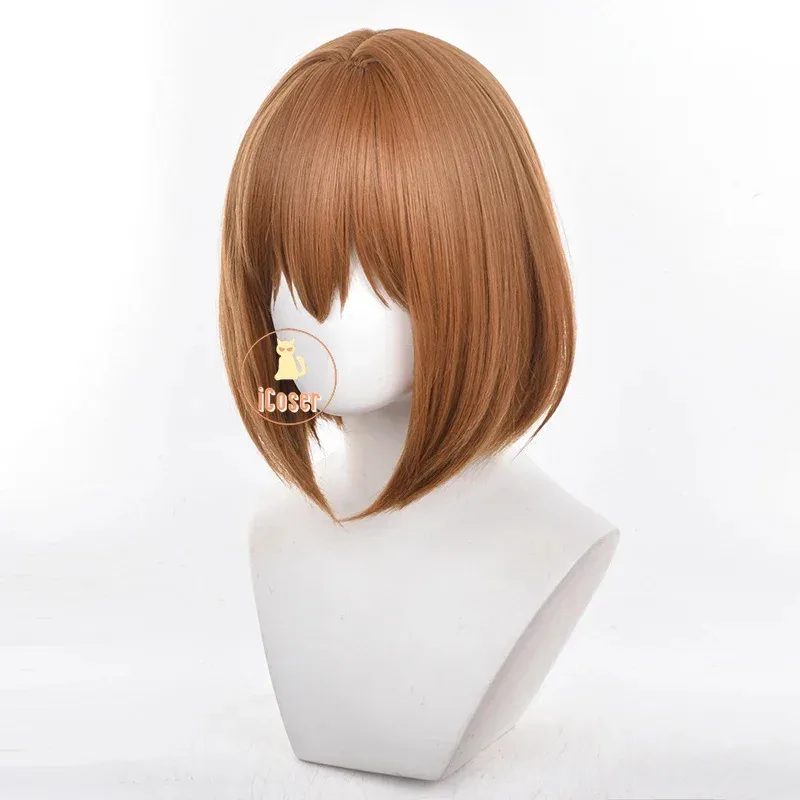 

asdh8@Noko Shikanoko Cosplay Wig Anime My Deer Friend Nokotan Orange Short Hair Halloween Party for Women Girls Role Play Props