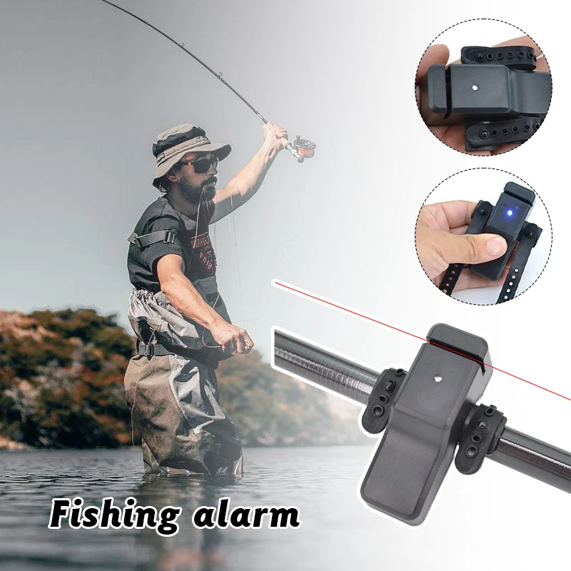 Fishing Bite Alarm Sound Bell Alerts Light Led Indicator with Rod Clips Strap (Need Battery) Sea Pole Casting Rod Easy Buffer