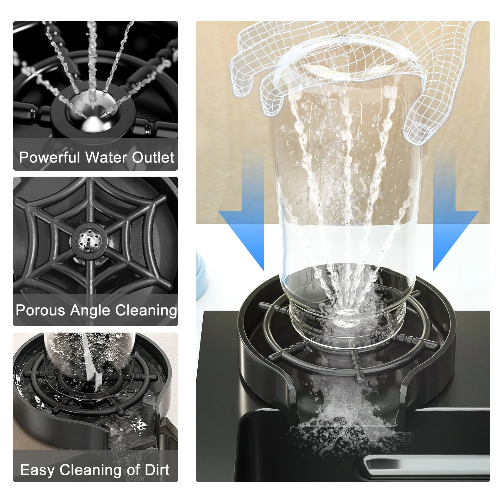 Imagem -04 - Display Digital Cascata Pia de Cozinha Única Tigela Puxar para Baixo Torneira Sprayhead Instalação de Bancada Aço Inoxidável