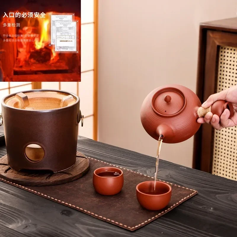 Teaset Teapot warmer charcoal stove Kung Fu tea stove Charcoal firing alcohol stove Clay oven Vintage Outdoor Charcoal burner