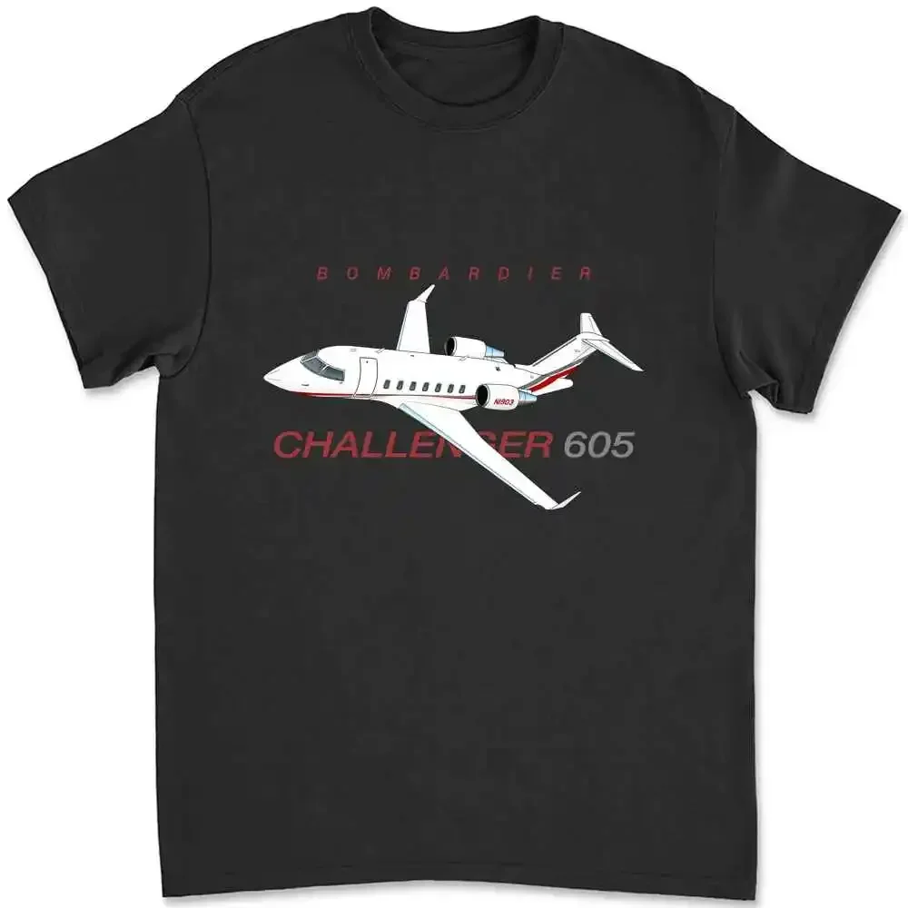 Bombardier Challenger 605 Airplane T-shirt O4KK