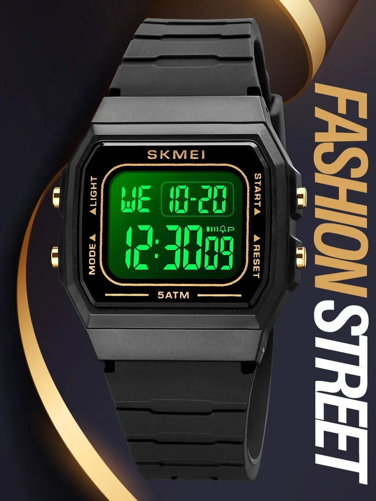 SKMEI 1683 elektronisch horloge student elektronisch eenvoudig waterdicht LED-horloge heren- en damespaarhorloge