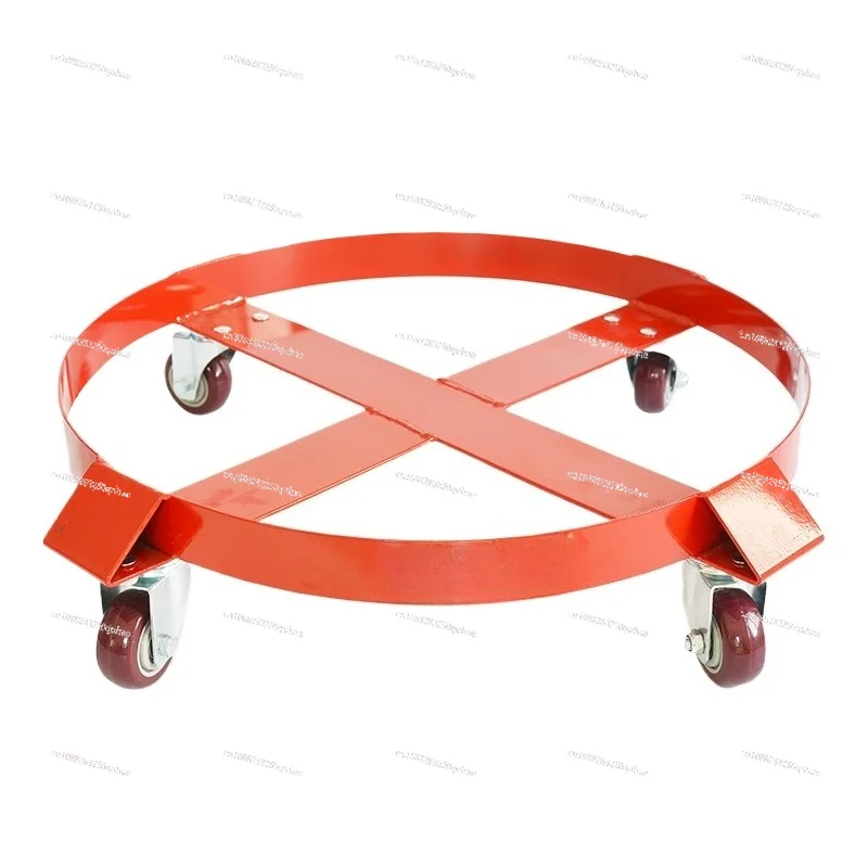 

Stainless steel 304 oil drum base four-wheel oil drum simple cart oil drum mobile car