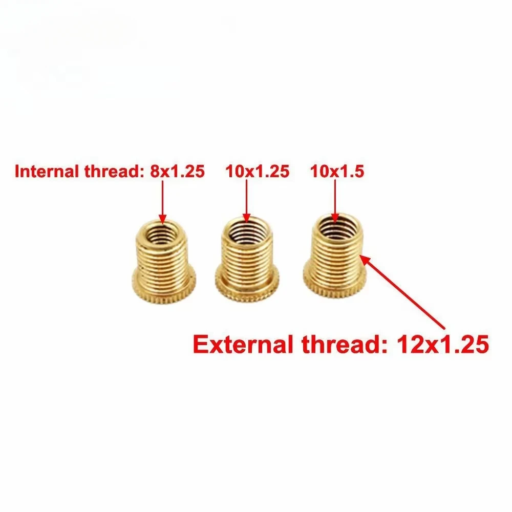 Knob Head Thread Adapter Kit Copper Insert Kit Universal Gear Shift Knob Thread Adapter Nut M10x1.25 M10x1.5 M8x1.25