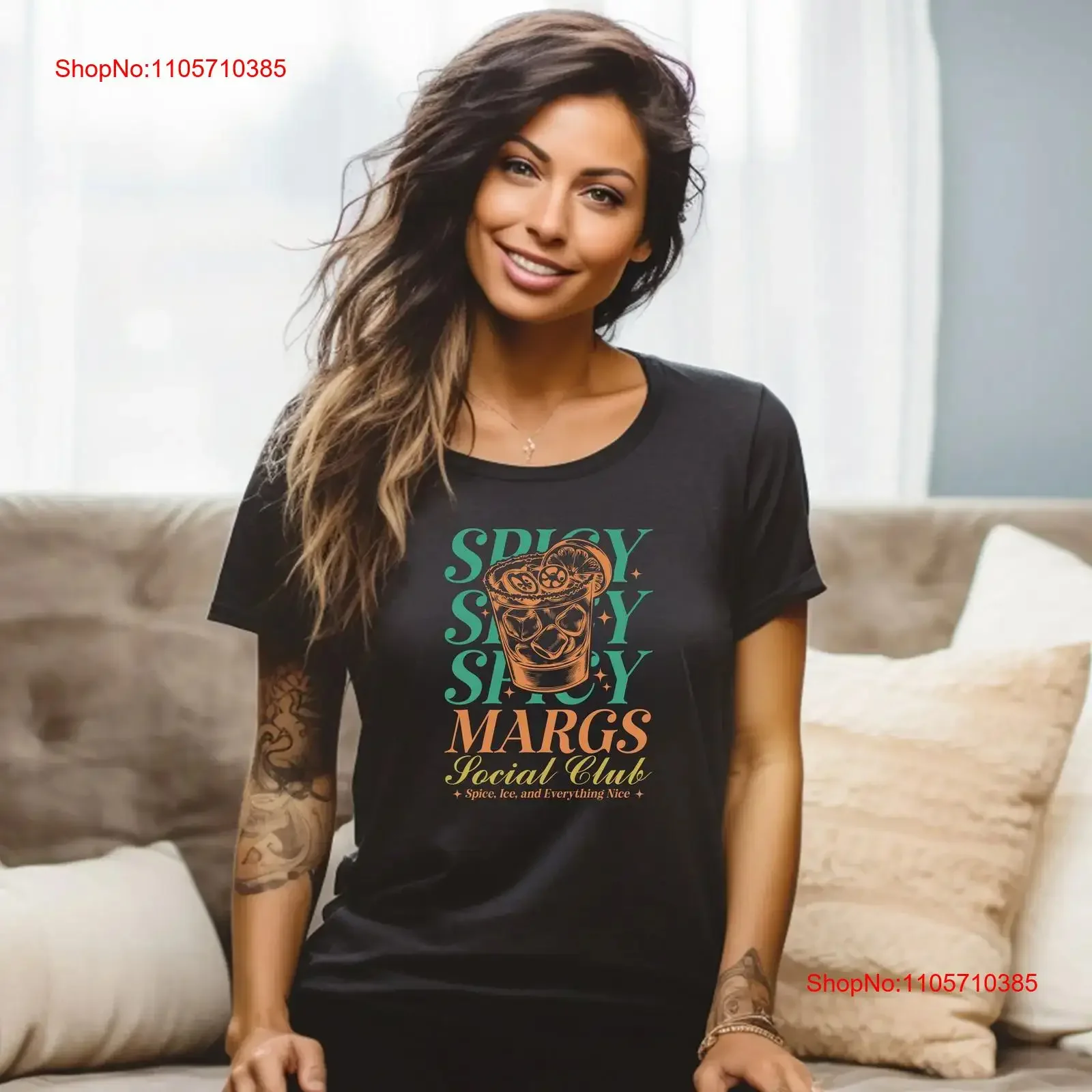 Spicy Marg T Shirt Bartender Cocktail Tequila Drinking Top Margarita Group Lover Night Oversized vintage Washed Slightly