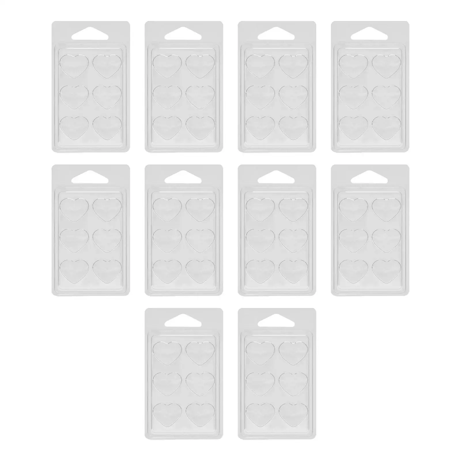 100 Count Clamshells for Candle Melting, Clear Cube Tray for DIY Projects