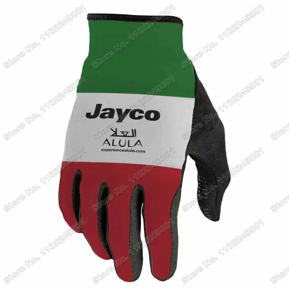 2024 Team Jayco AlUla Cycling Gloves Winter Autumn Full Finger Gel Road Bike Glove Bicycle Jersey Anti-shock Sports Glove