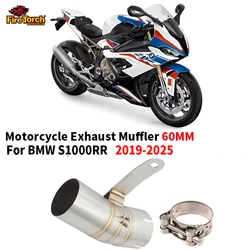Motorcycle Exhaust Slip On For Bmw S1000Rr 2020 2019 2021 2022 2023 2024 2025 Exhaust System Stainless steel 60mm Mid Link Pipe