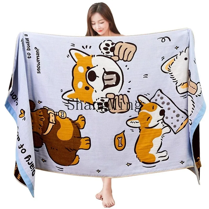 DSA pure cotton four-layer gauze cotton quick-drying wrap towel dormitory enlarged towel does not shed hair household blanket