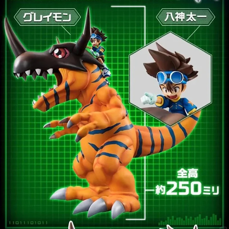 

Original Genuine Digimon Yagami Taichi Battle Tyrannosaurus Beast Figurine Model Anime Ornament Gift Anime Peripheral