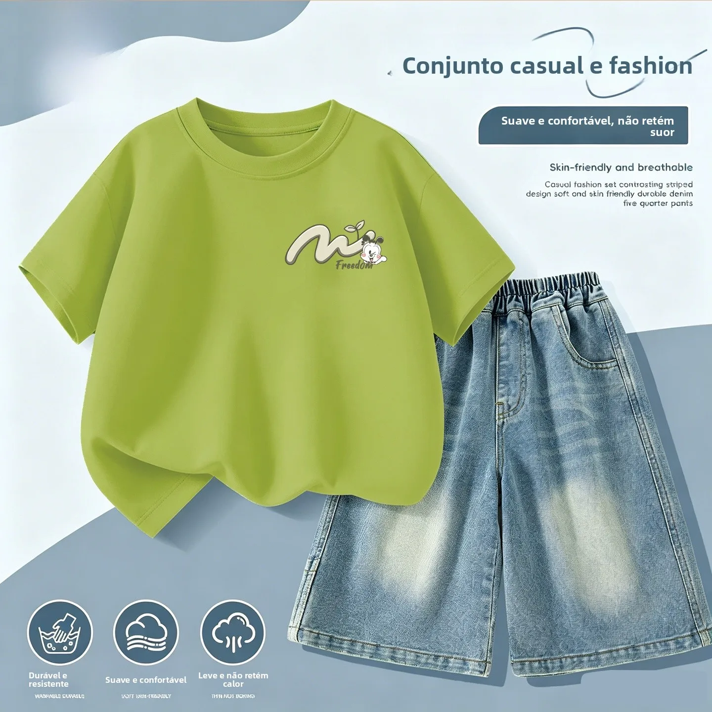 バブビーンボーイズサマーアウトフィット半袖tシャツ＆ショートパンツセットカジュアルコットン通気性ハーフスリーブ子供服