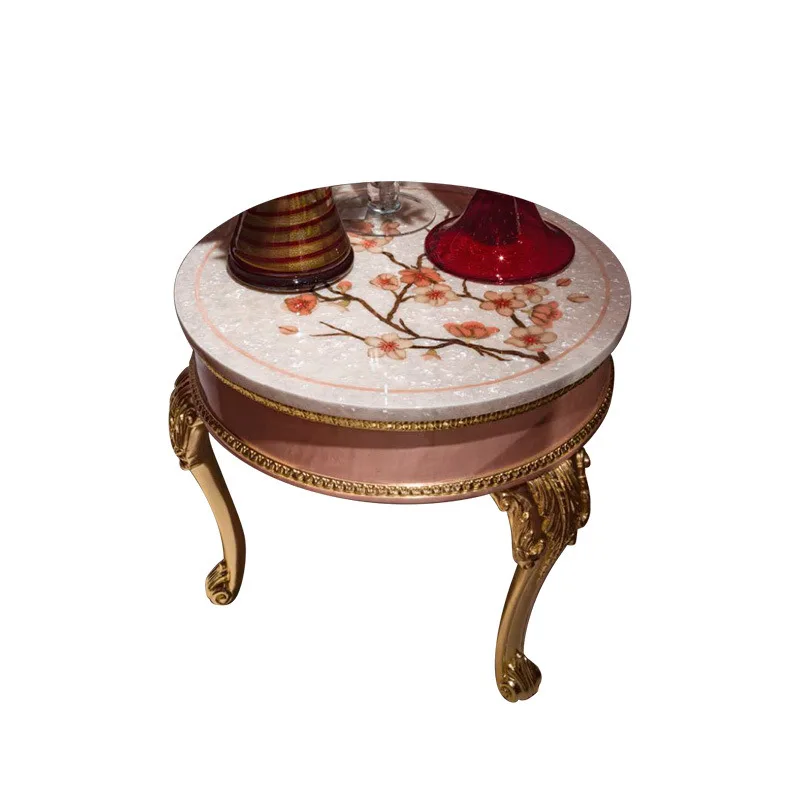 

Coffee table European inlaid shell parquet living room side table corner table